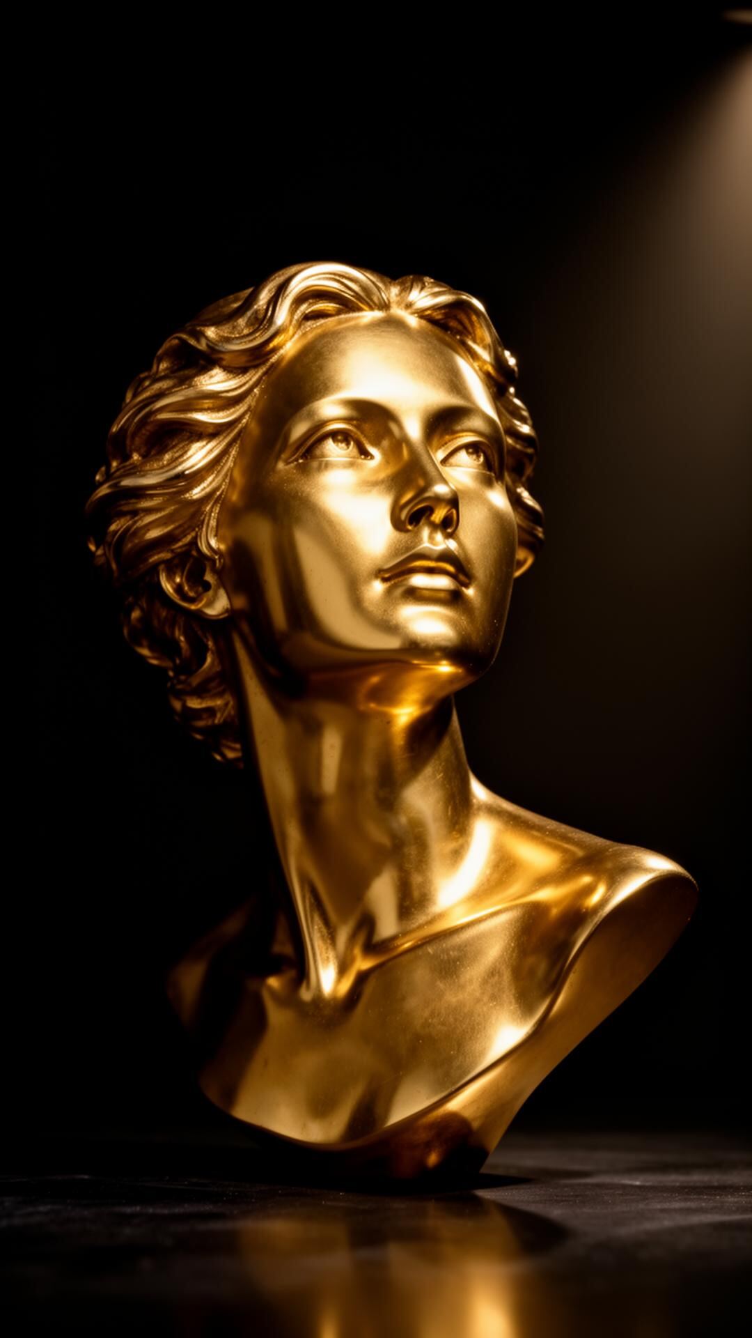 Aurora, solid gold bust prototype